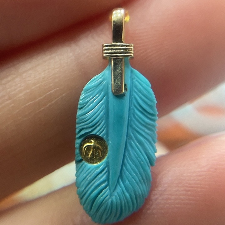 绿松石18K金镶嵌珠宝奇石