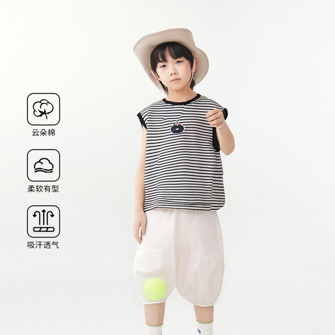 【皇室童缘】男童时尚条纹套装2025夏季新款儿童中大童17230578031