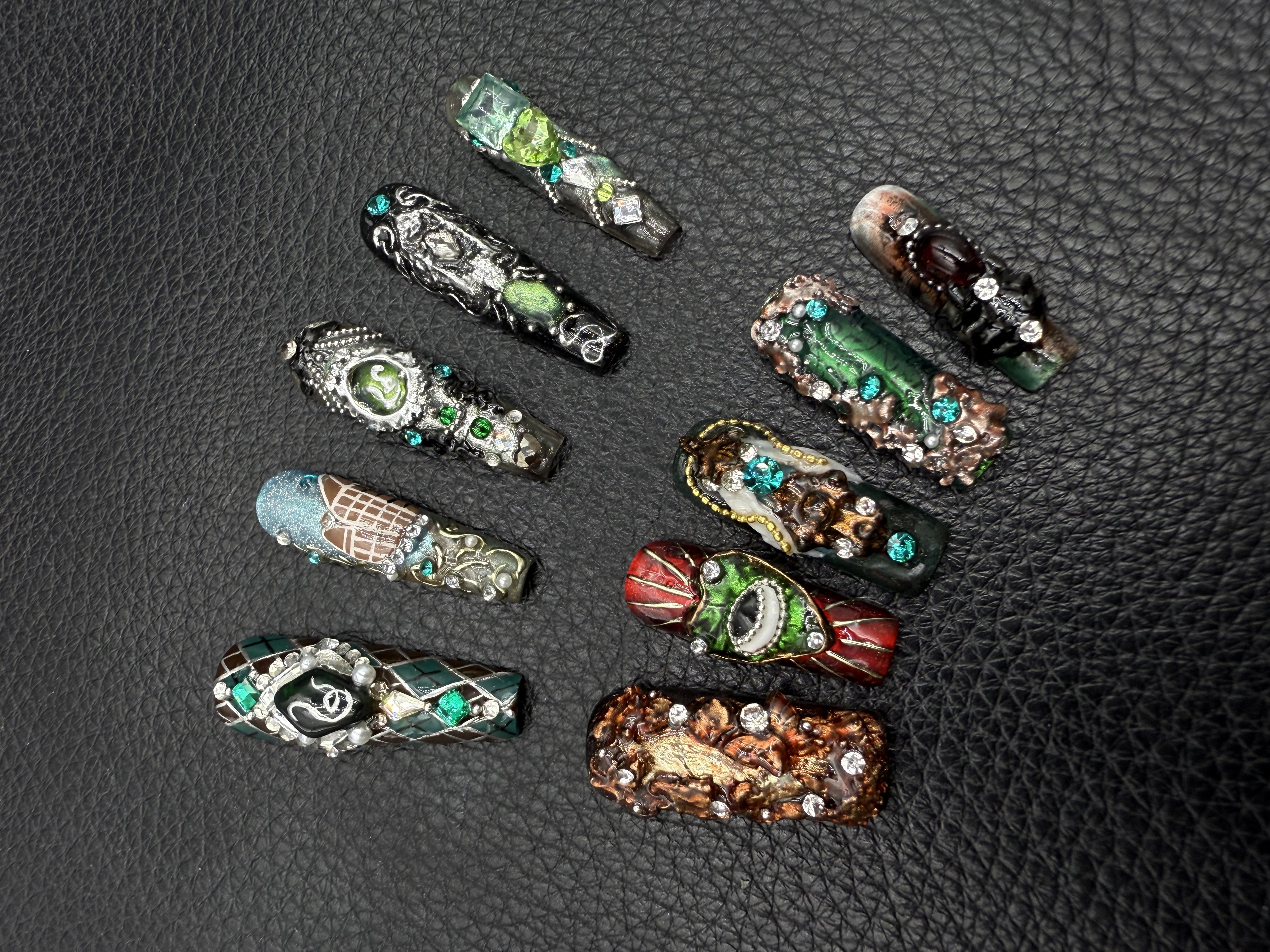 【Dandan出品】幻世 纯手工穿戴甲贴片 重工设计私定款