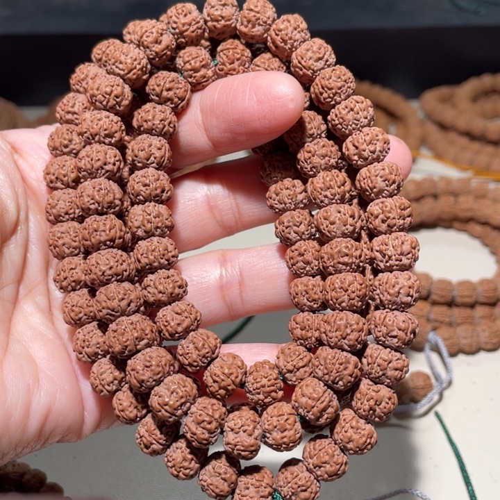 金刚菩提手串平细108尺寸10