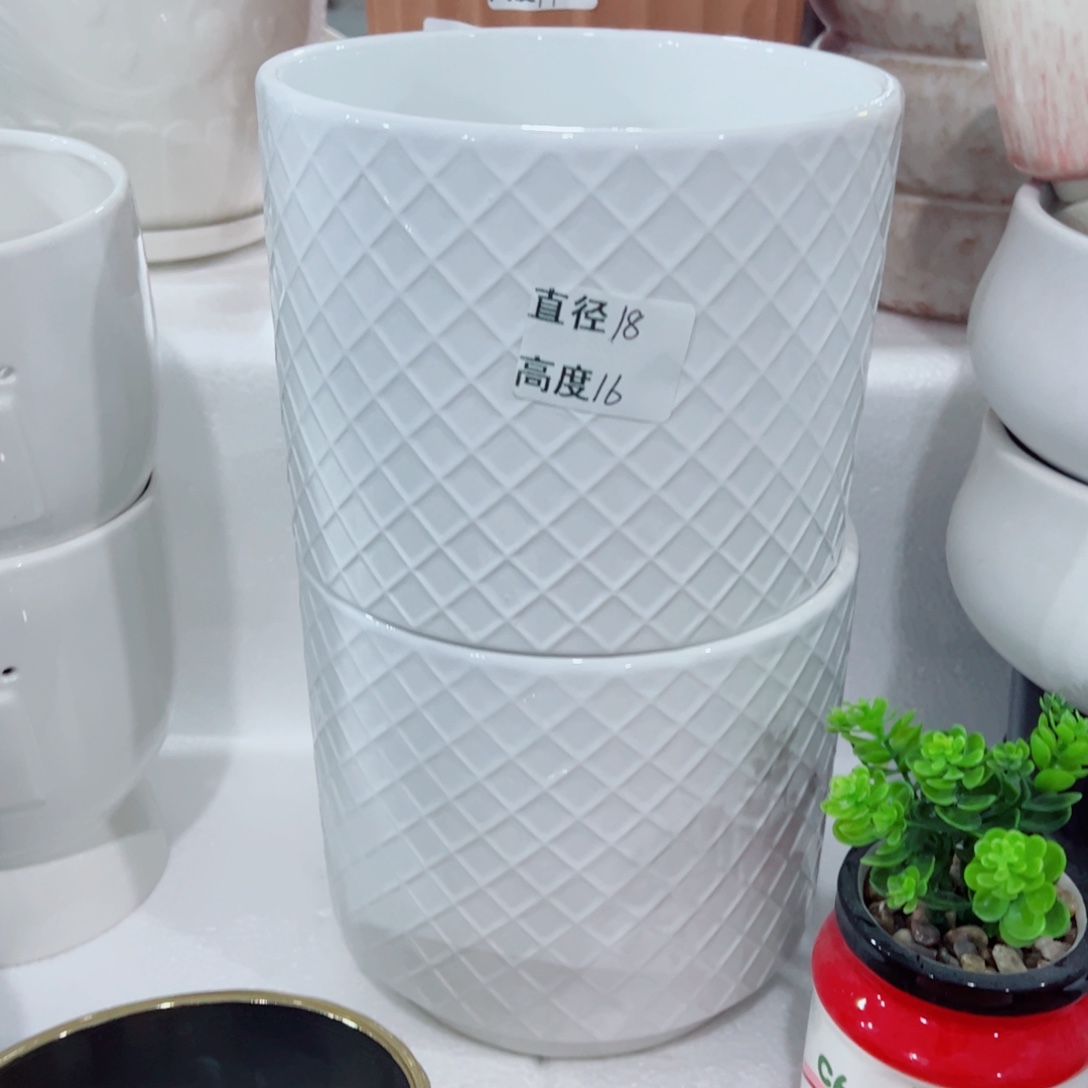 有孔，陶瓷花盆满10米包邮发货