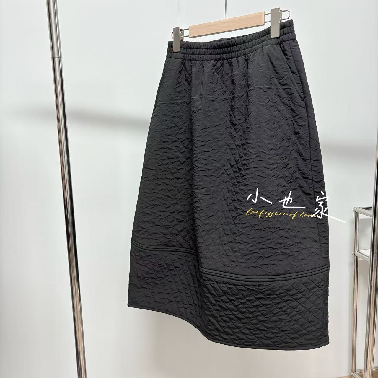 小也  过冬裙！超声绗缝面料~夹棉特舒绒  加绒 梨形救星 半身裙  