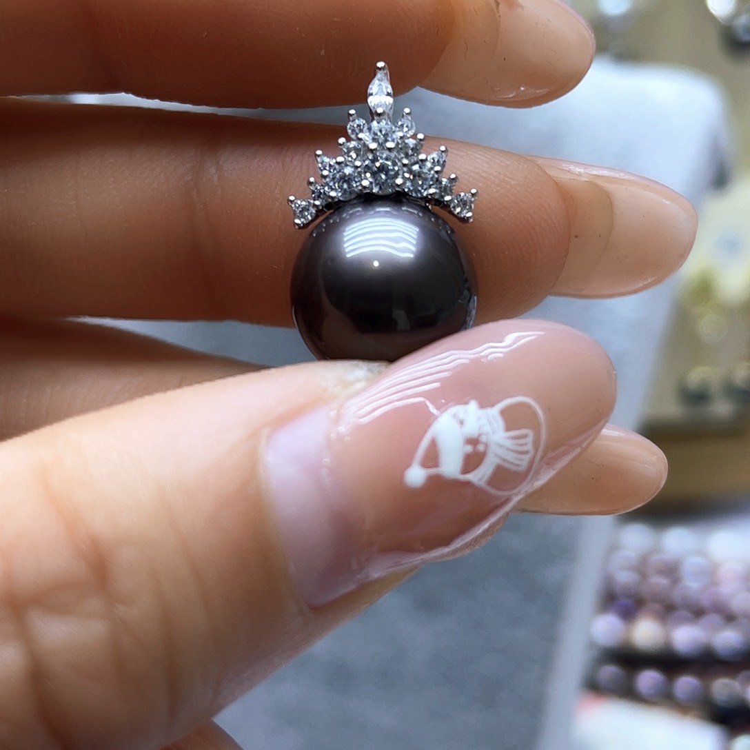 海水珍珠颈饰银S925镶嵌