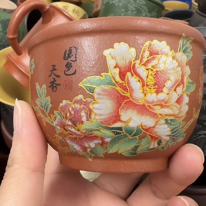 紫砂茶杯紫砂主人杯大放漏