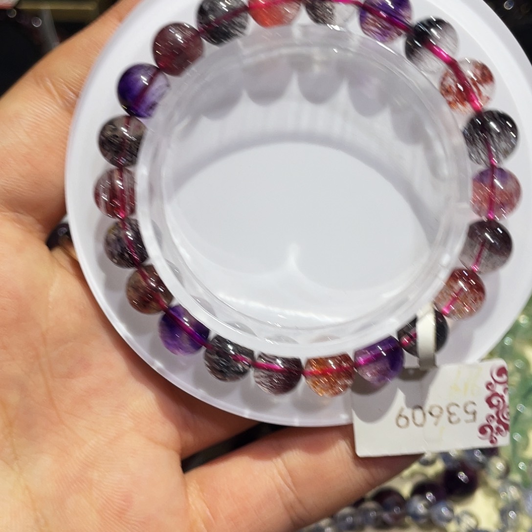 烟晶手链银S925镶嵌超七8.2