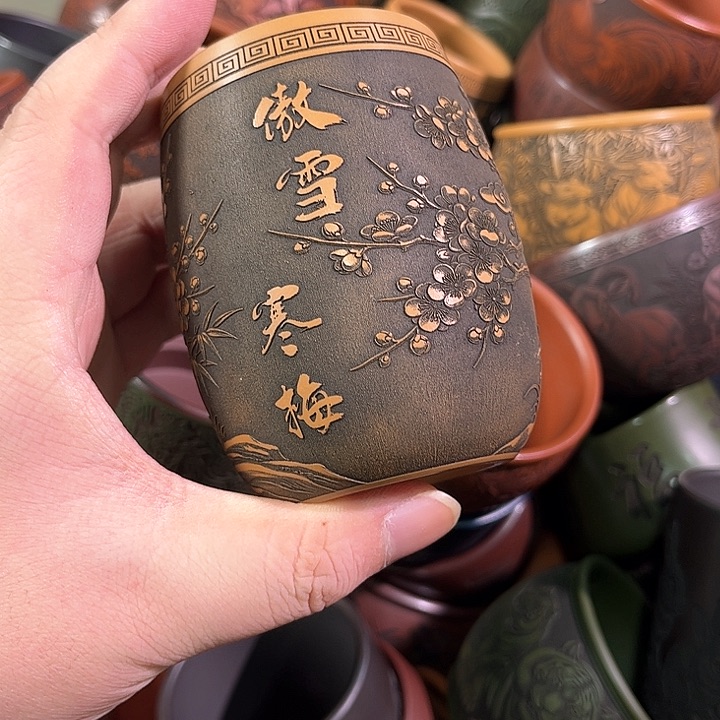 茶杯紫砂全手工紫砂主任杯