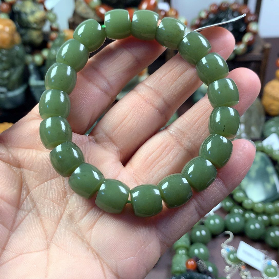 透闪石质玉手链未镶嵌用****7