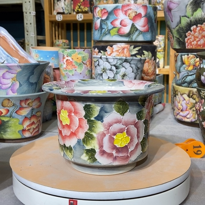 红陶景德镇艺术手绘作品