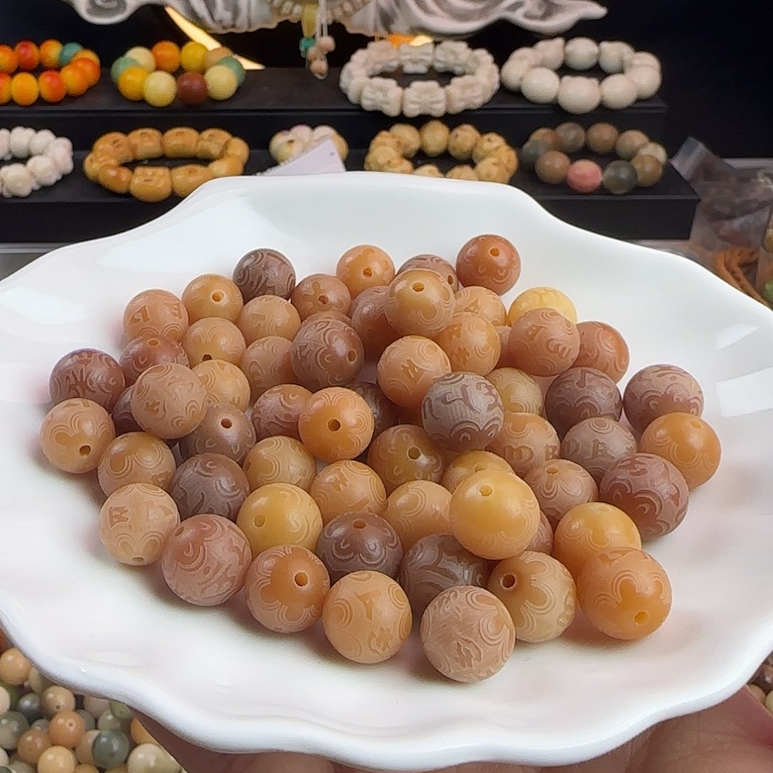 菩提根/象牙果吊坠卡12风化箴言圆500颗