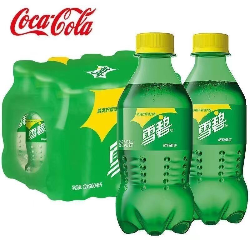 雪碧300ML*6瓶/12瓶新日期装碳酸饮料小瓶汽水柠檬味解渴休闲饮品