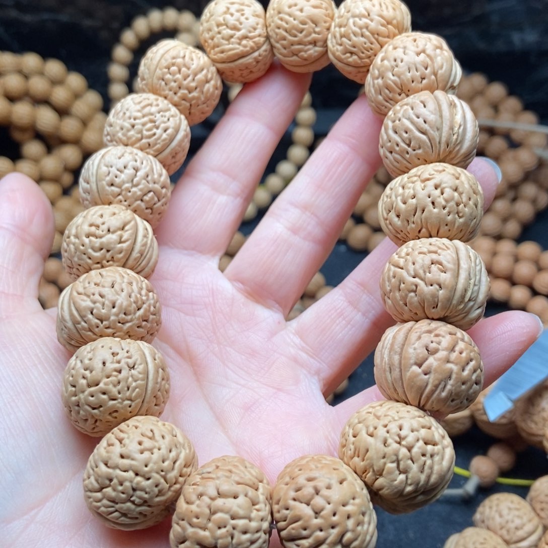 牛***果桃核手串苹果园21尺原皮原色