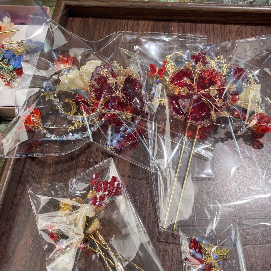 混合材质新娘头饰默认微瑕不退换