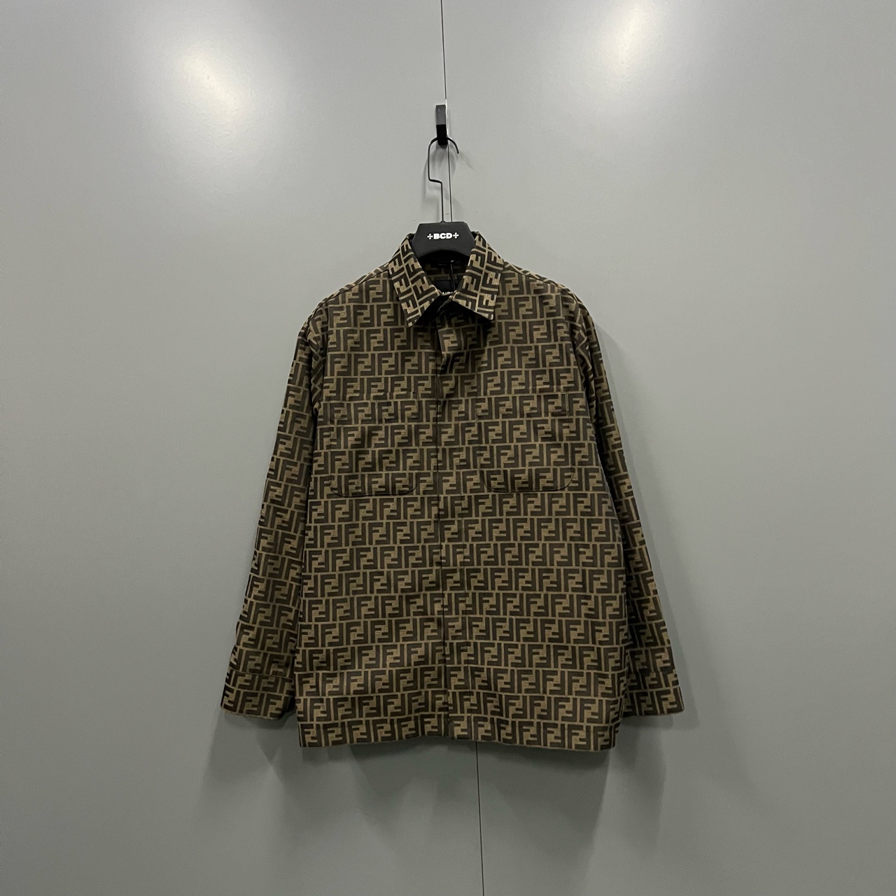 99新 FENDI/芬迪 y18 满印双F翻领夹克 48码/008166