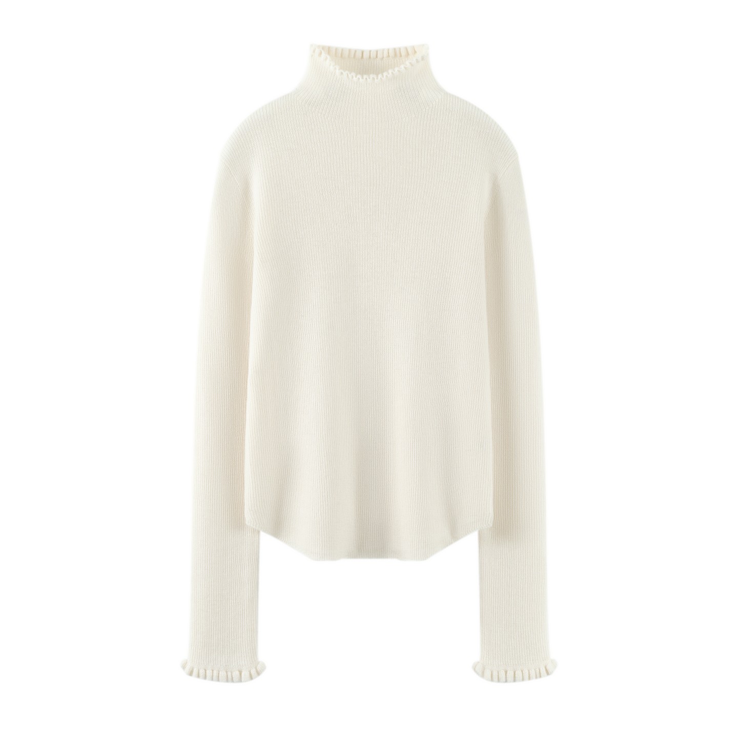 新品女士100%山羊绒精纺羊绒衫修身半高领针织长袖打底衫