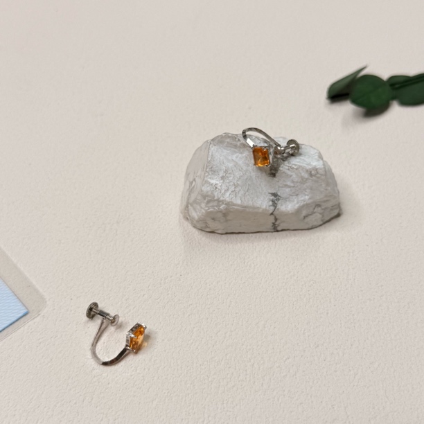 90新  【六六中古】孤品水晶耳饰ap7575