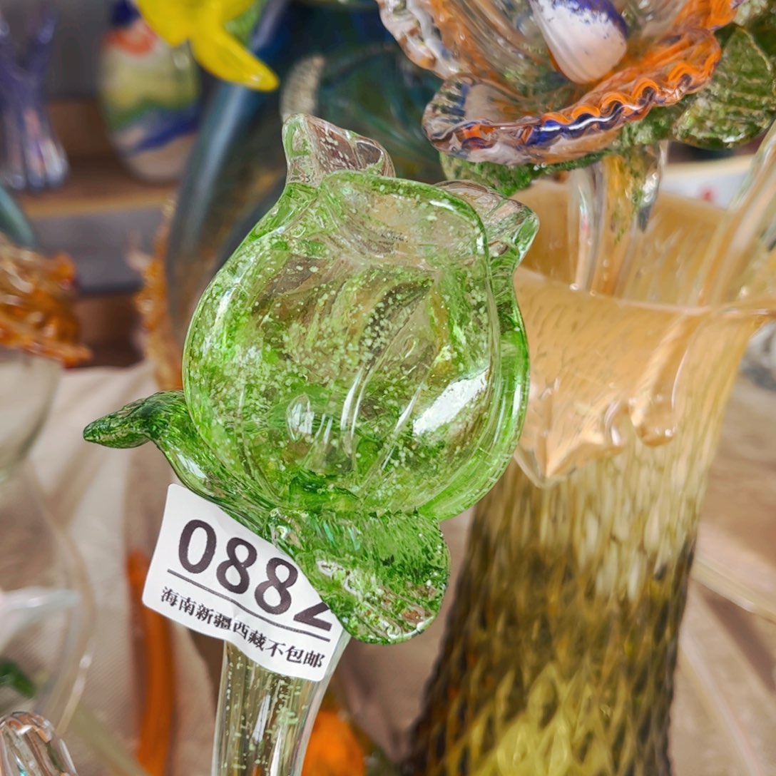 琉璃夜光花0882 约35长 花瓶摆件