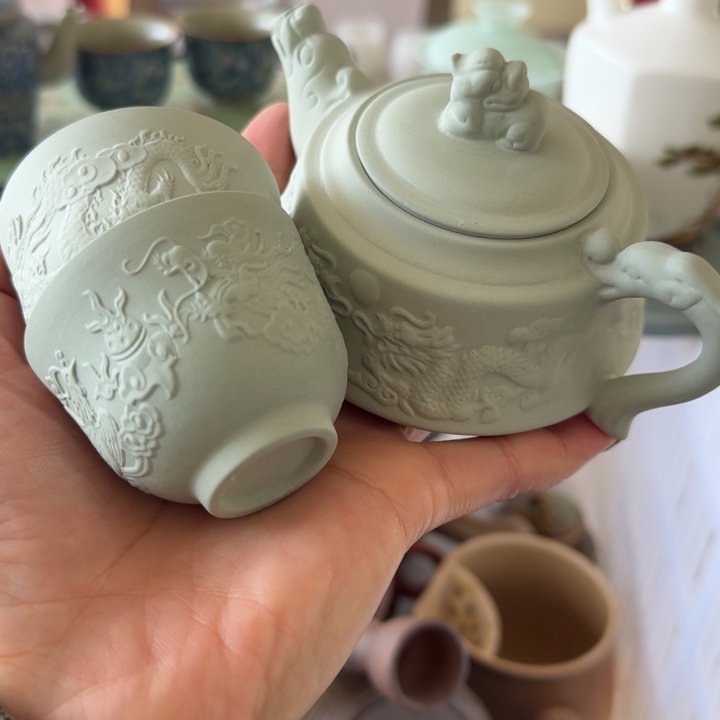 微瑕陶瓷茶具茶杯茶壶