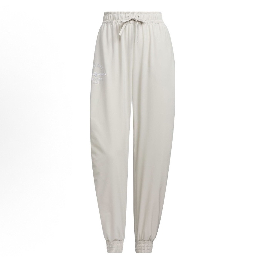 adidas 纯色宽松运动休闲裤 女款 矾土棕IS7410