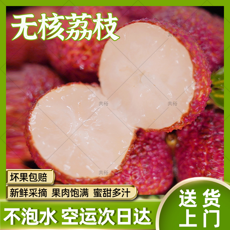 【顺丰次日达】高山无核荔枝现摘鲜果新鲜不泡水应季水果整箱1/3/6斤包邮荔枝同城送广东省