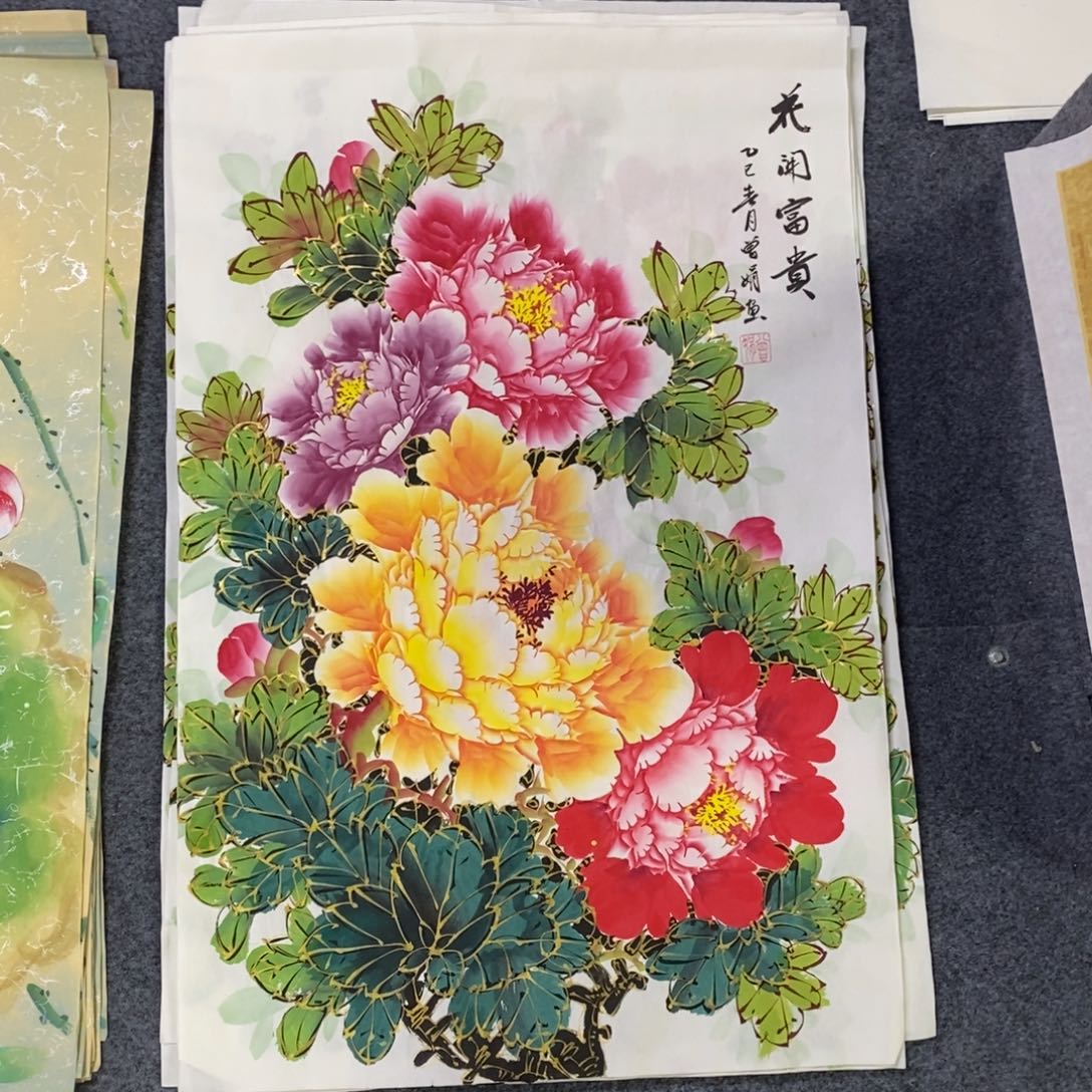 国画尺寸68✖️46四开三手绘