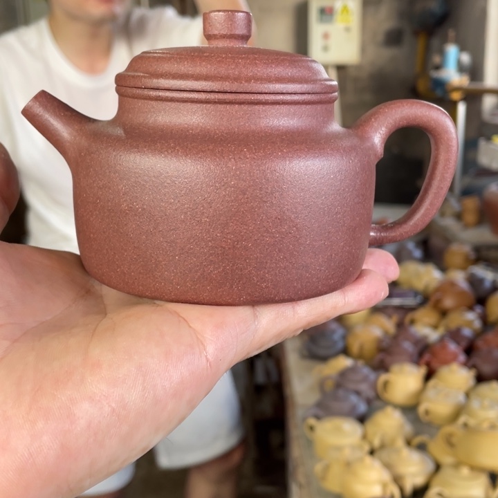 茶壶紫砂德钟。 全砂天青泥（250CC
