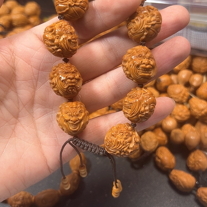 橄榄核手串/手链荷叶恶僧手串送保养套装