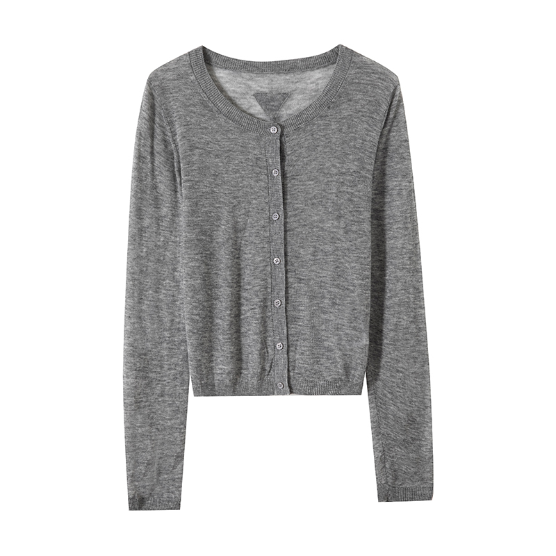 SZ-66908（空调服）【sirk】设计师高端定制圆领长袖针织开衫