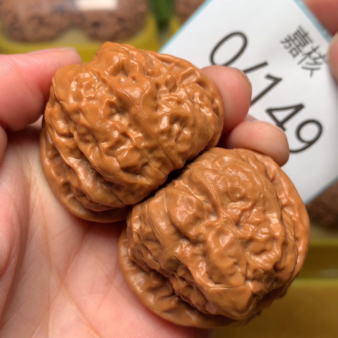 文玩核桃把件红皮开背肌肉蛙41