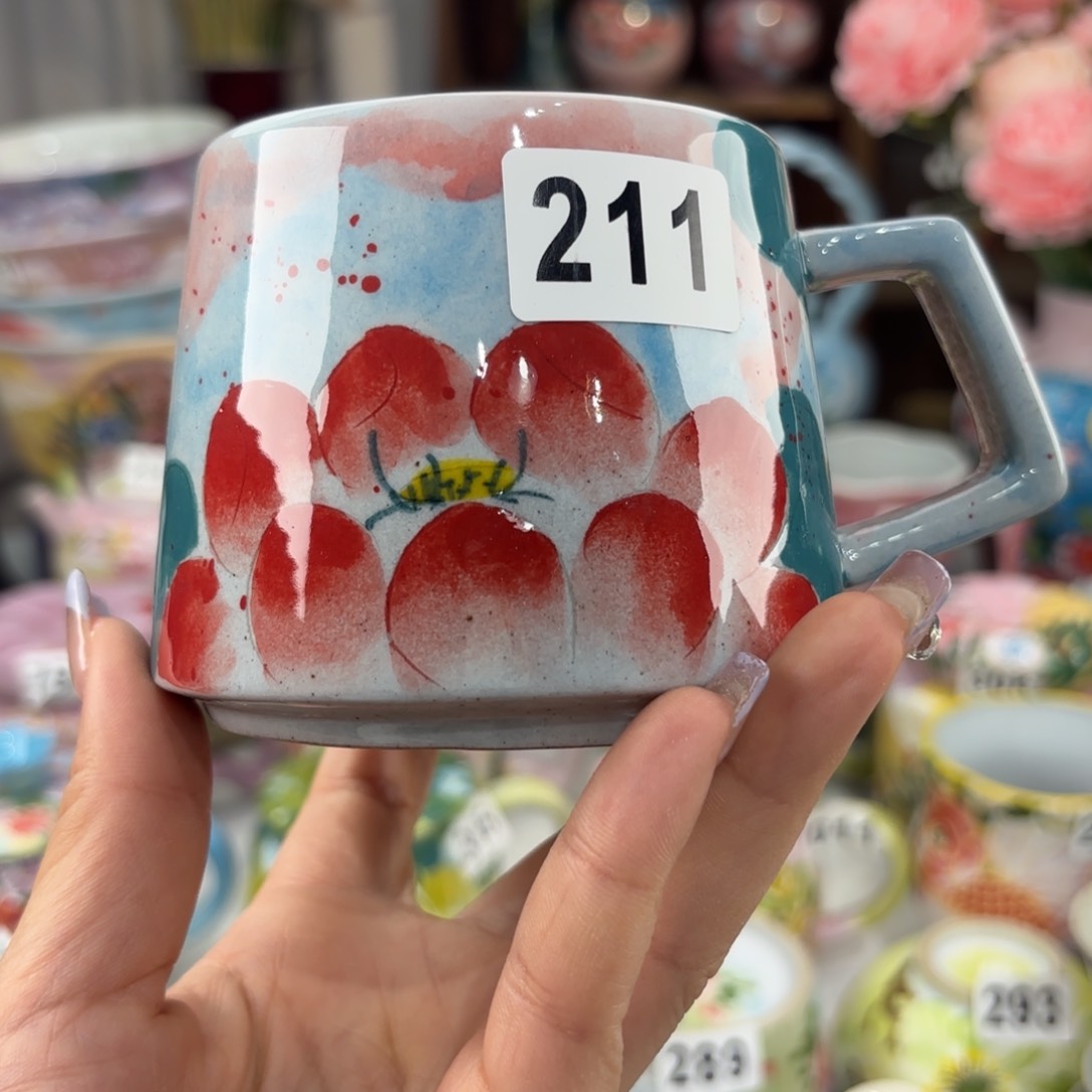 瓷片景德镇手绘高温釉下彩陶瓷茶具