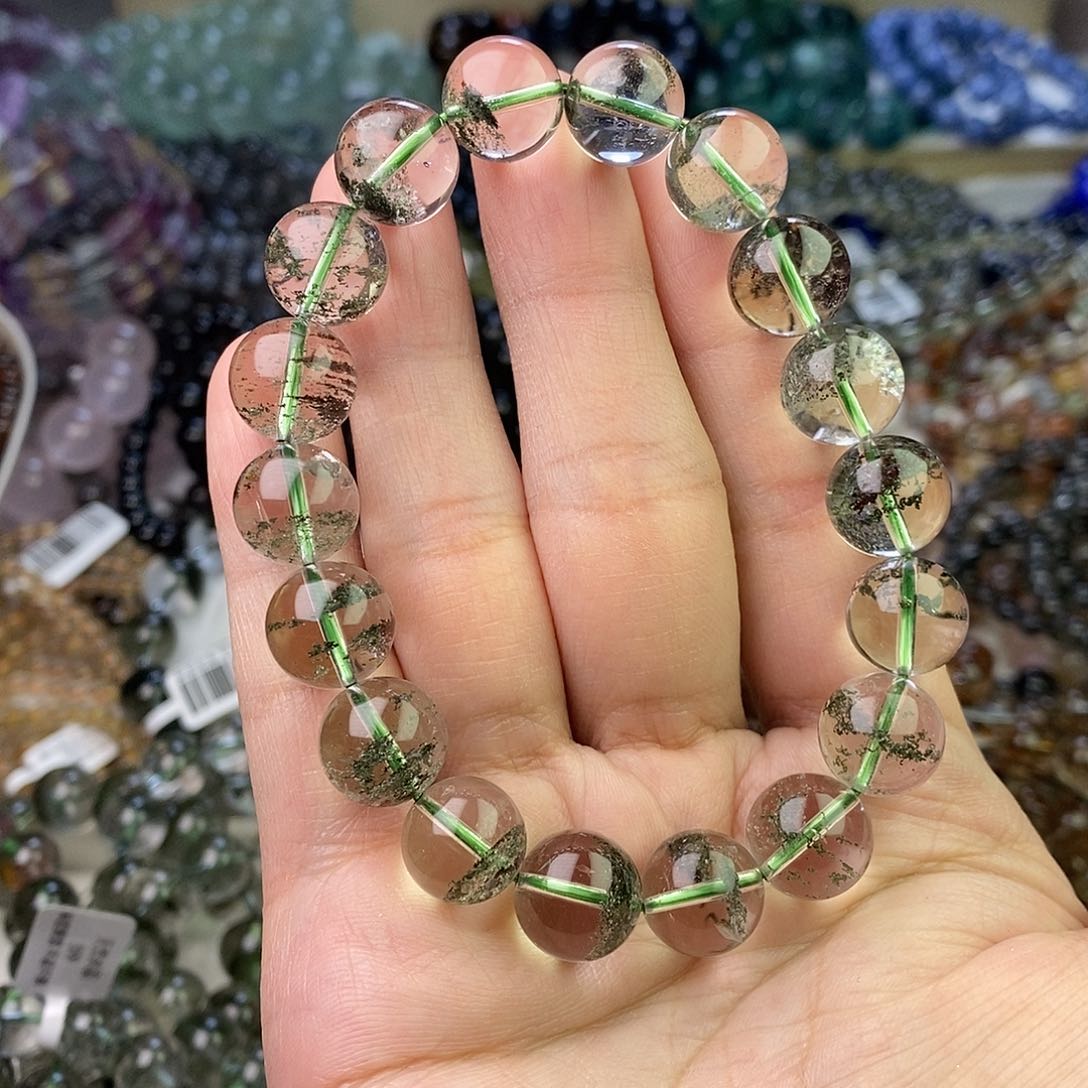 水晶手链未镶嵌伤**粉卡12