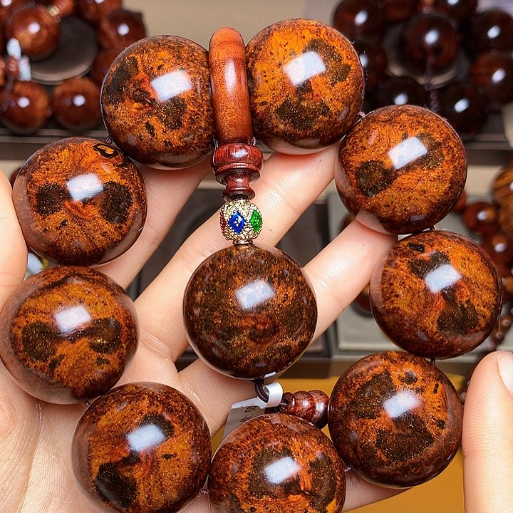 花梨木类手串/手链黄花梨风化料老挝花梨土埋料3.0