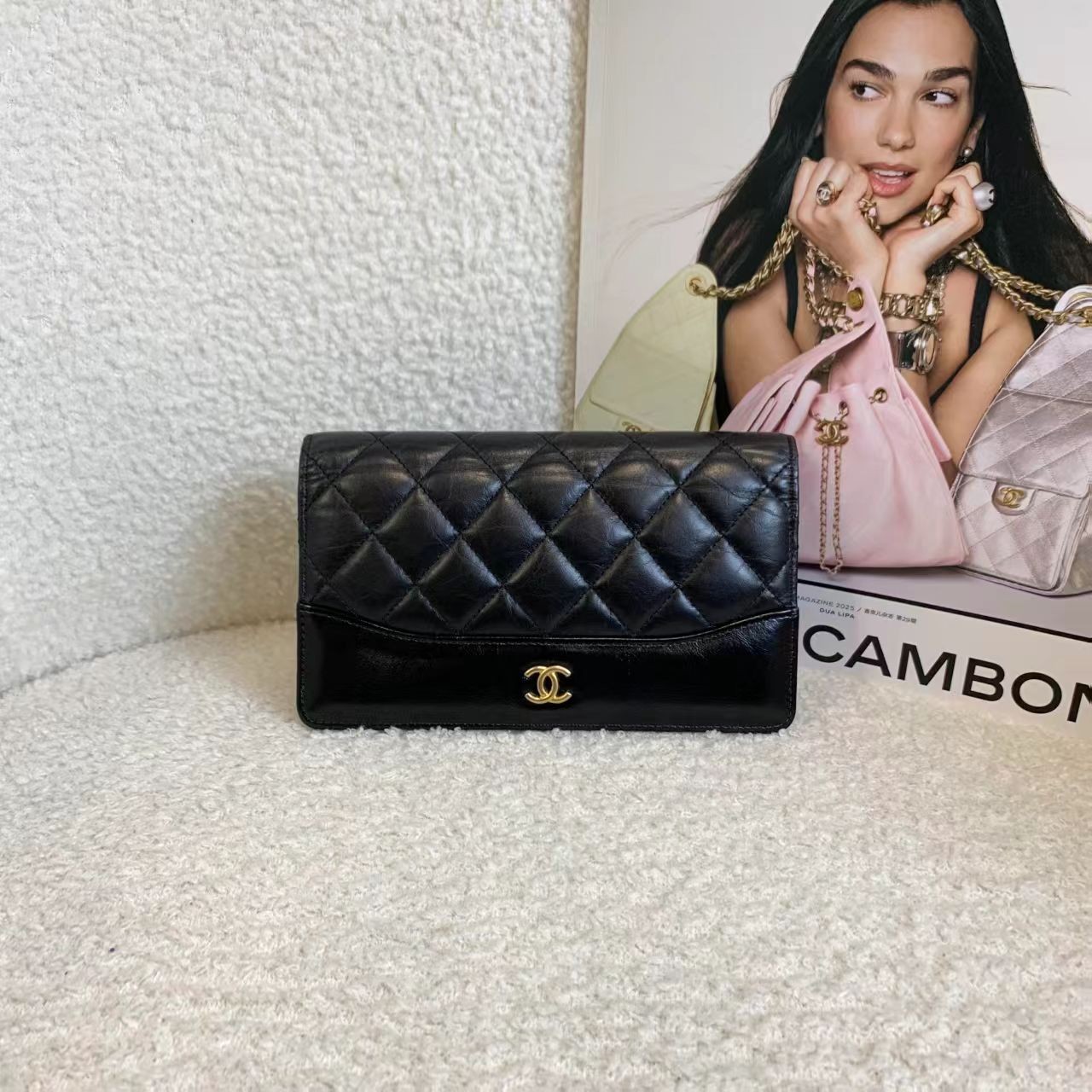 99新 Chanel/香奈儿 壹臻/黑金牛长款钱包 26开 81368978