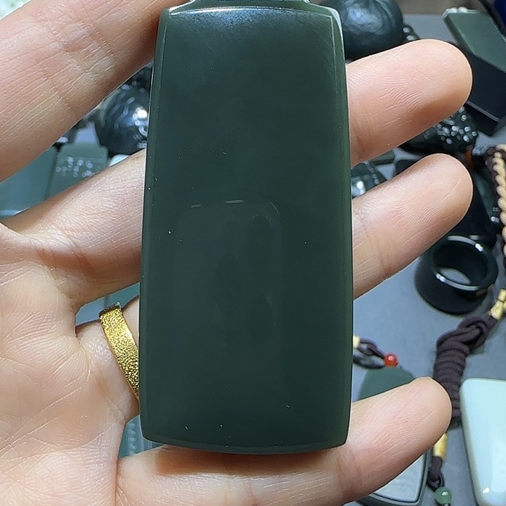 西***务和田玉（青玉）未镶嵌吊坠(不含链)