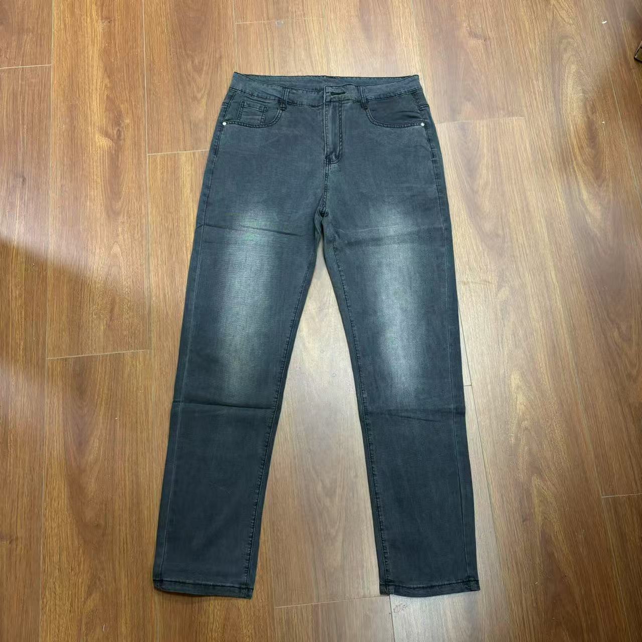 D02款莱赛尔超轻超薄男复古简约弹力水洗牛仔裤（剪标）