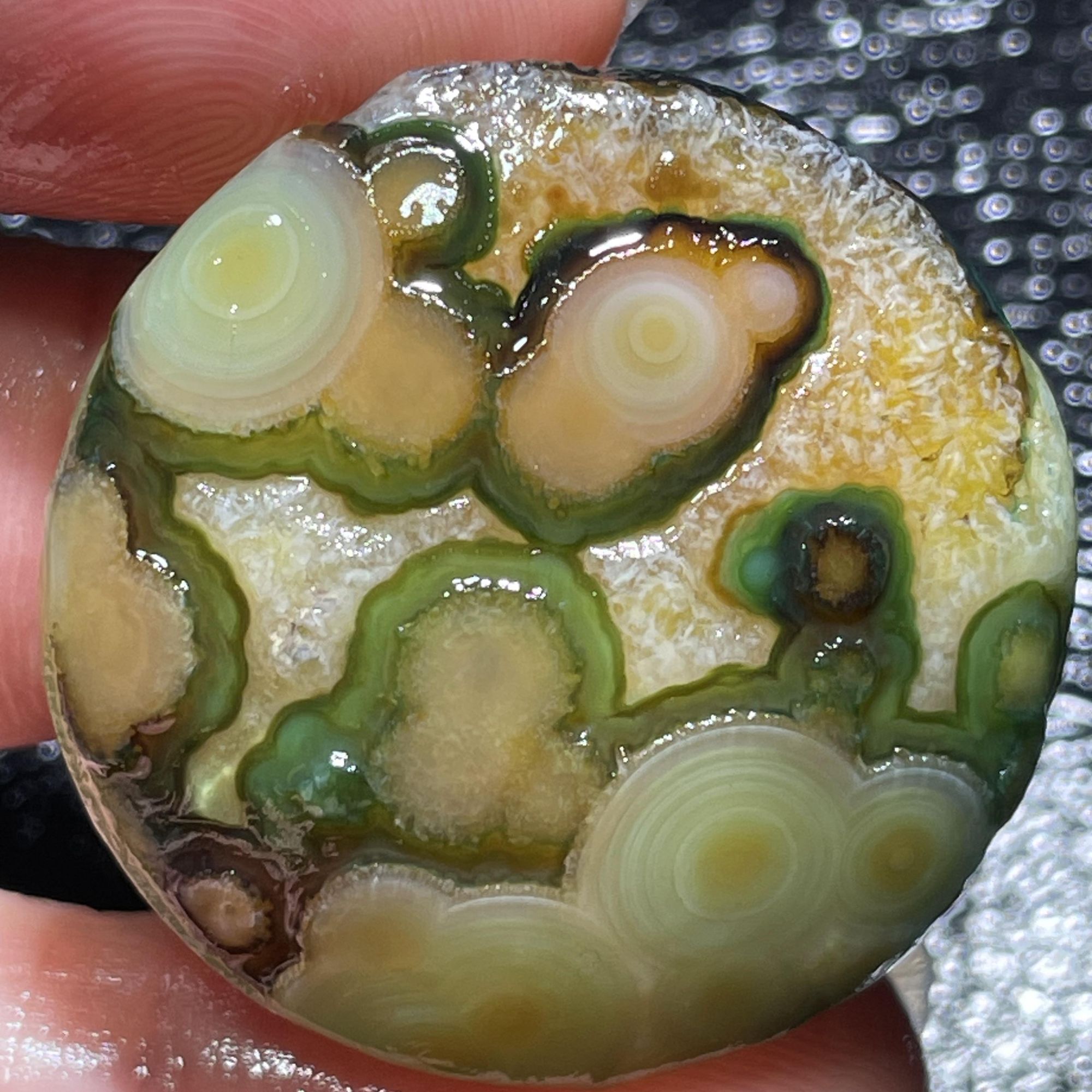 玛瑙吊坠三眼天锁骨链百搭简约精致珠宝文玩奇石饰品手串年货节