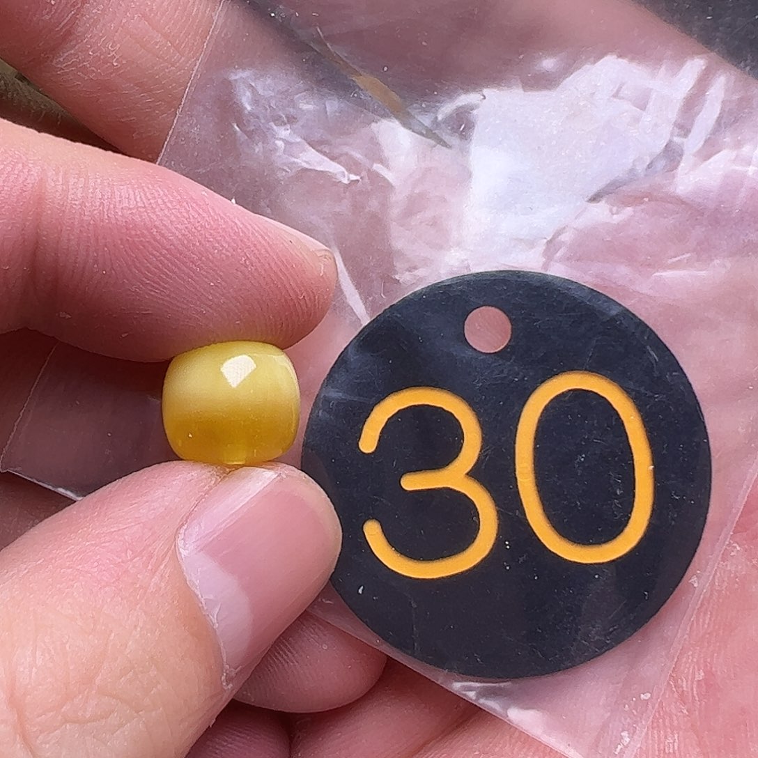 蜜蜡未镶嵌珠宝奇石11.4mm微花粉