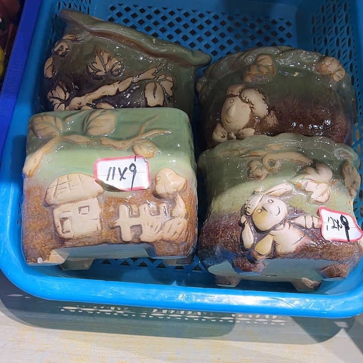 瓷片花盆福利多肉捏花