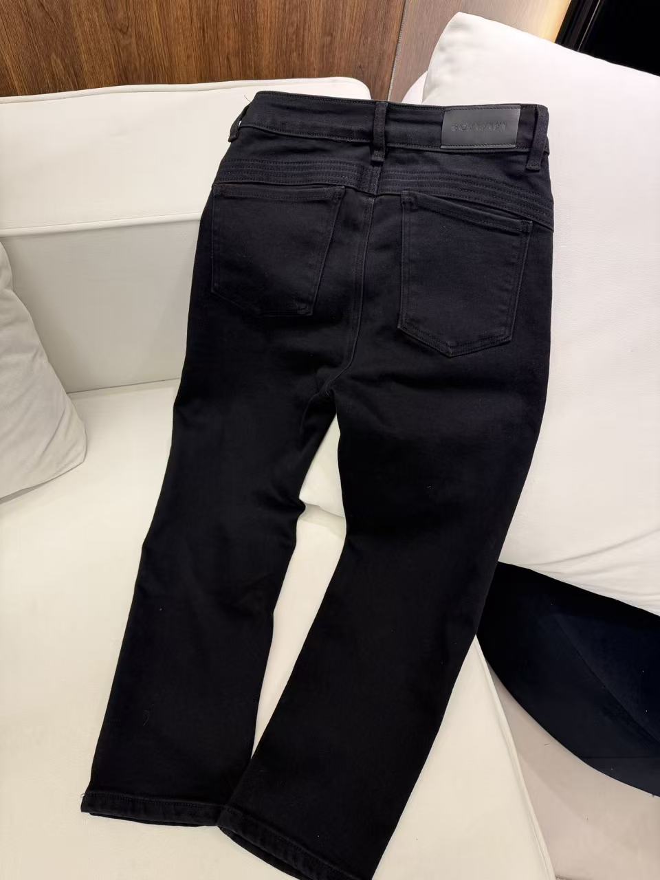曹大媛26春【后腰线】黑色显瘦高弹百搭烟管牛仔裤弹力时尚修身