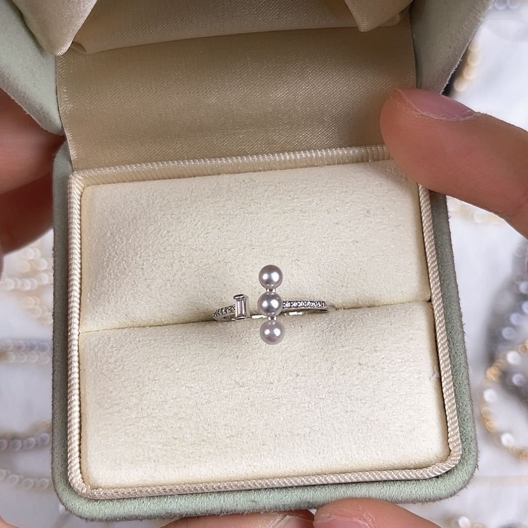 海水珍珠戒指银S925镶嵌