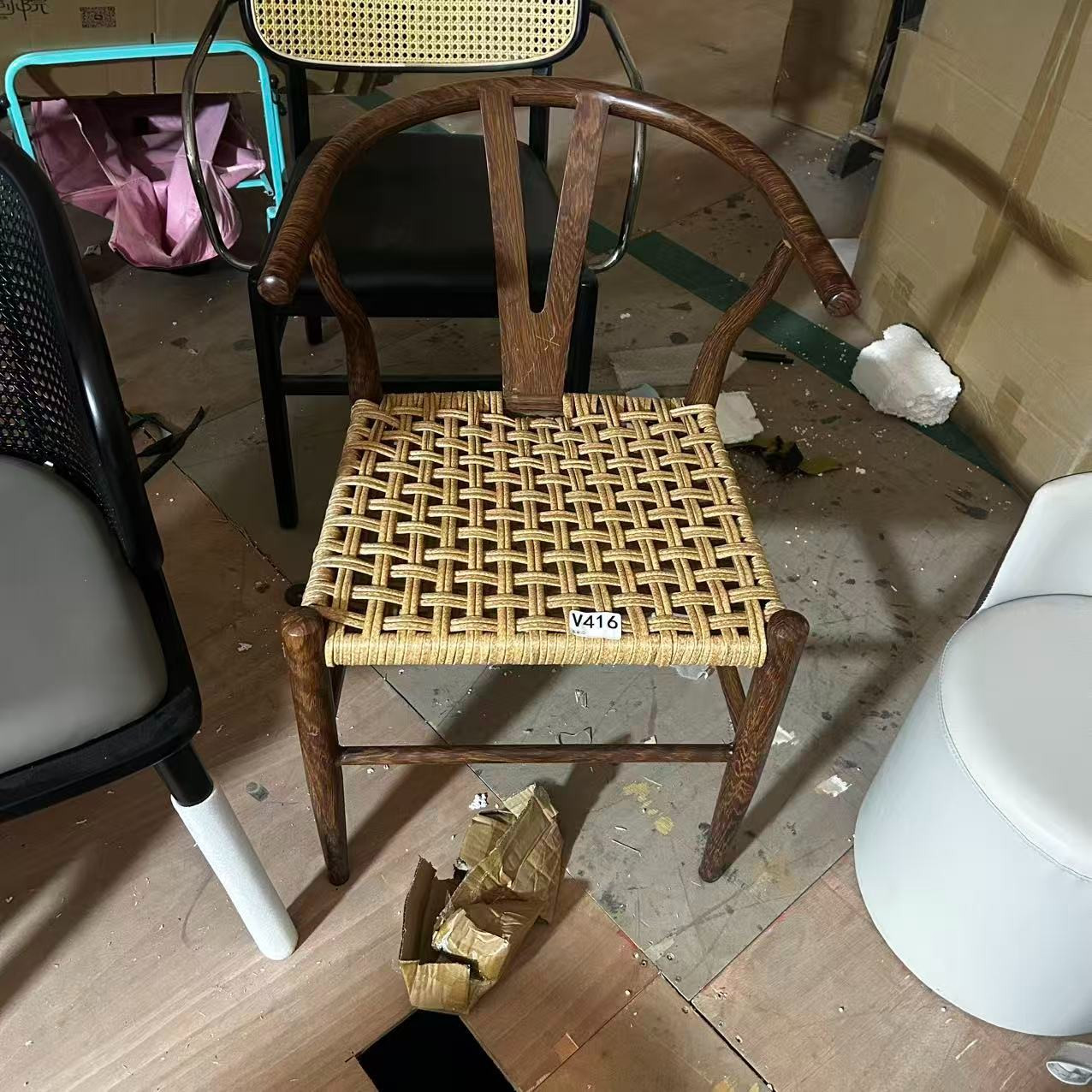 V416#茶椅餐桌椅子【不包安装】库存尾货 （八楼）