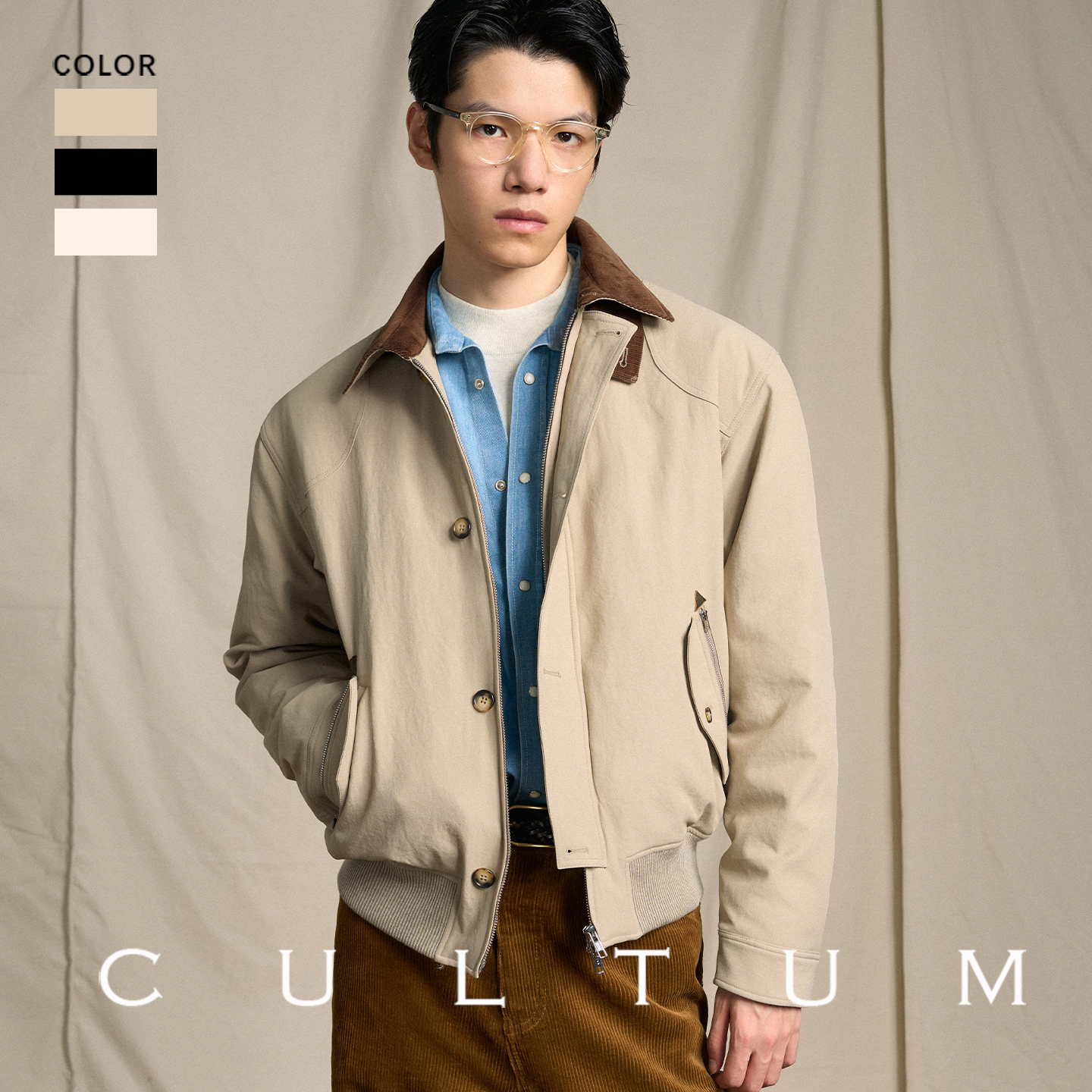 【90白鸭绒保暖蓬松 】CULTU休闲复古iVY风秋冬骑士羽绒夹克外套