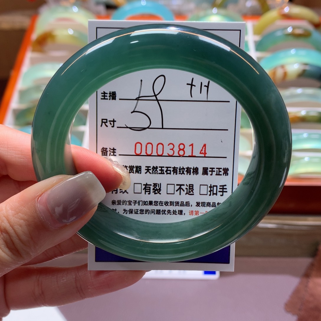蛇纹石玉手镯未镶嵌可****8