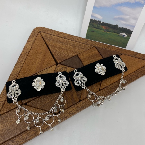 发夹法式边夹民族风女古典配饰古装超仙气质百搭发饰对夹森系