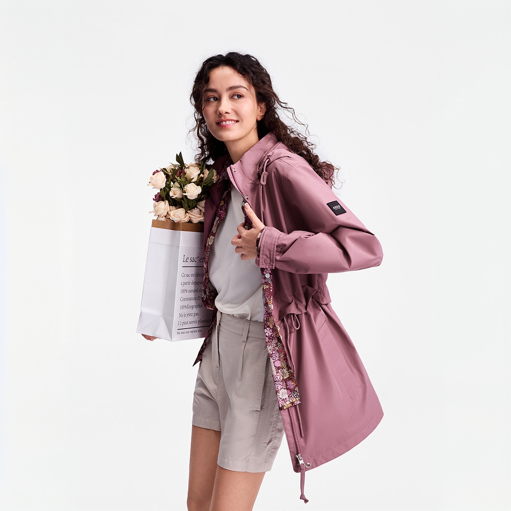 【模特秀款】AIGLE艾高GTX透汽户外连帽宽松夹克女BK65