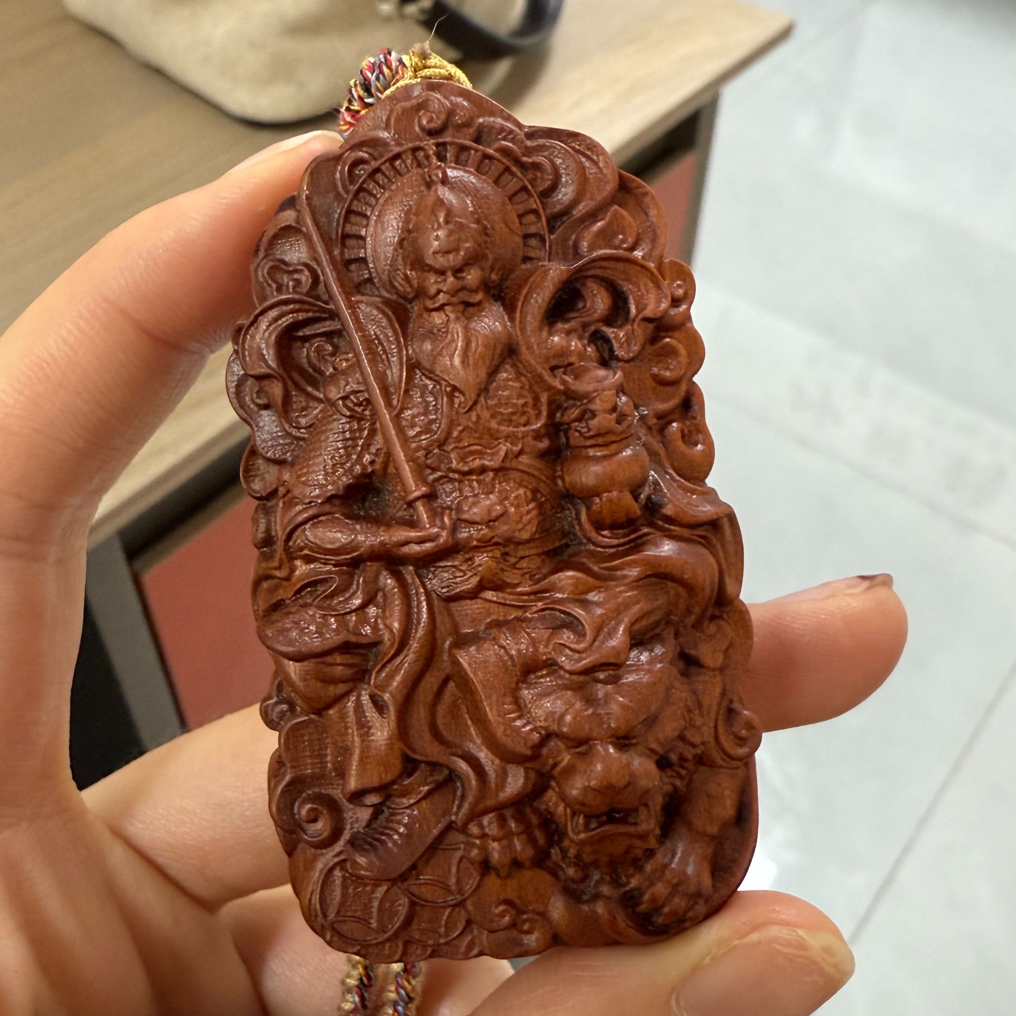 非金属木质吊坠 雷击木雷击枣木精雕赵老板吊坠