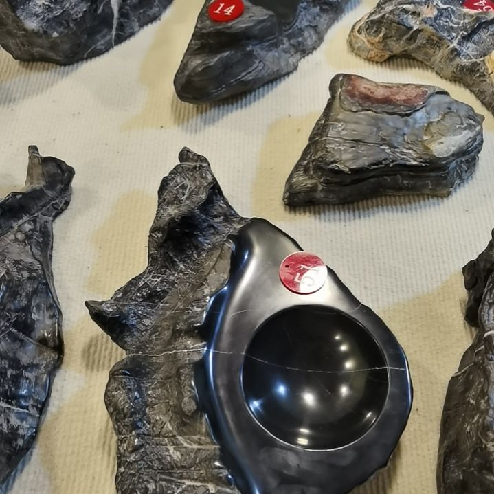 灵璧原石砚台摆件