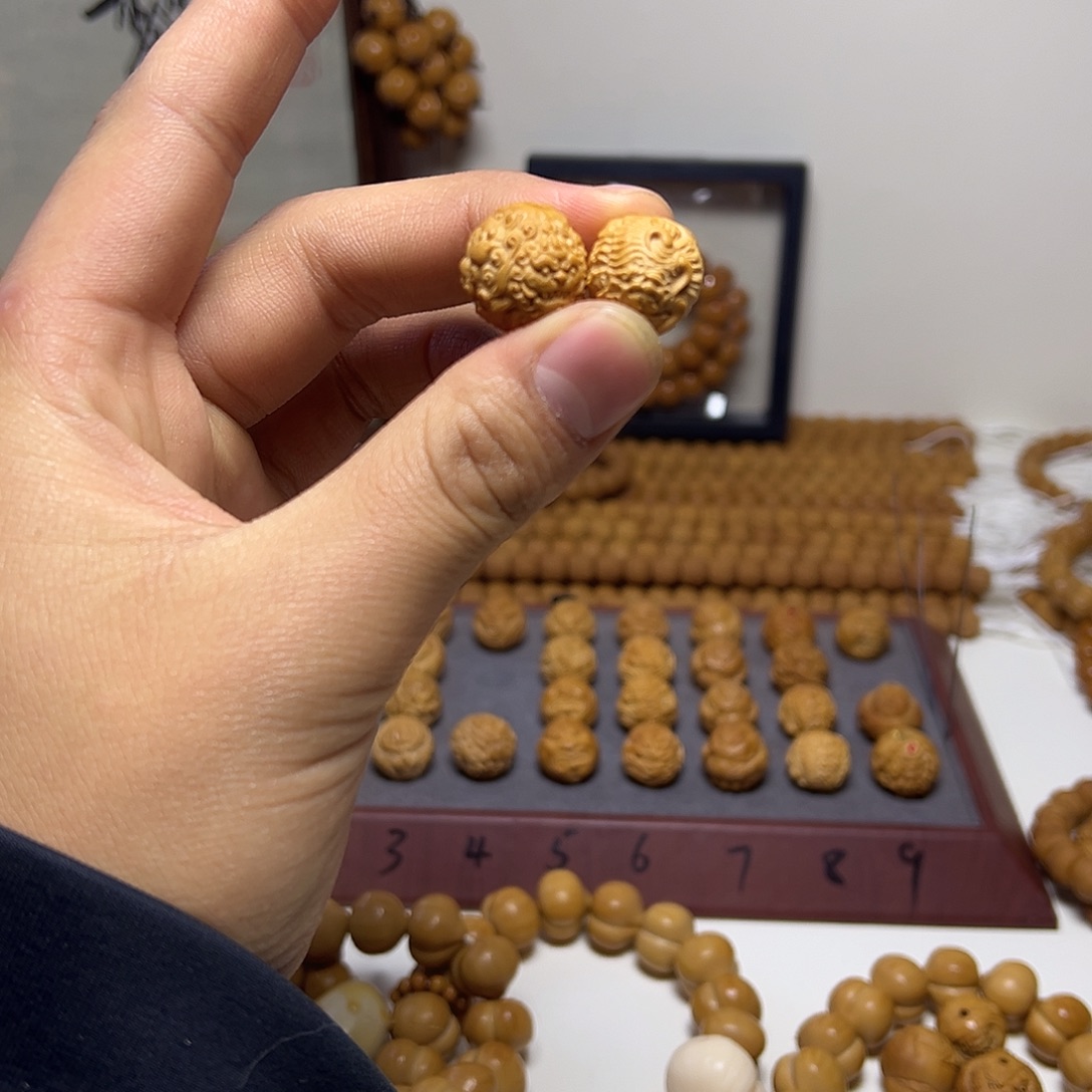 魅***丶猴头核桃吊坠象神，唐狮单颗