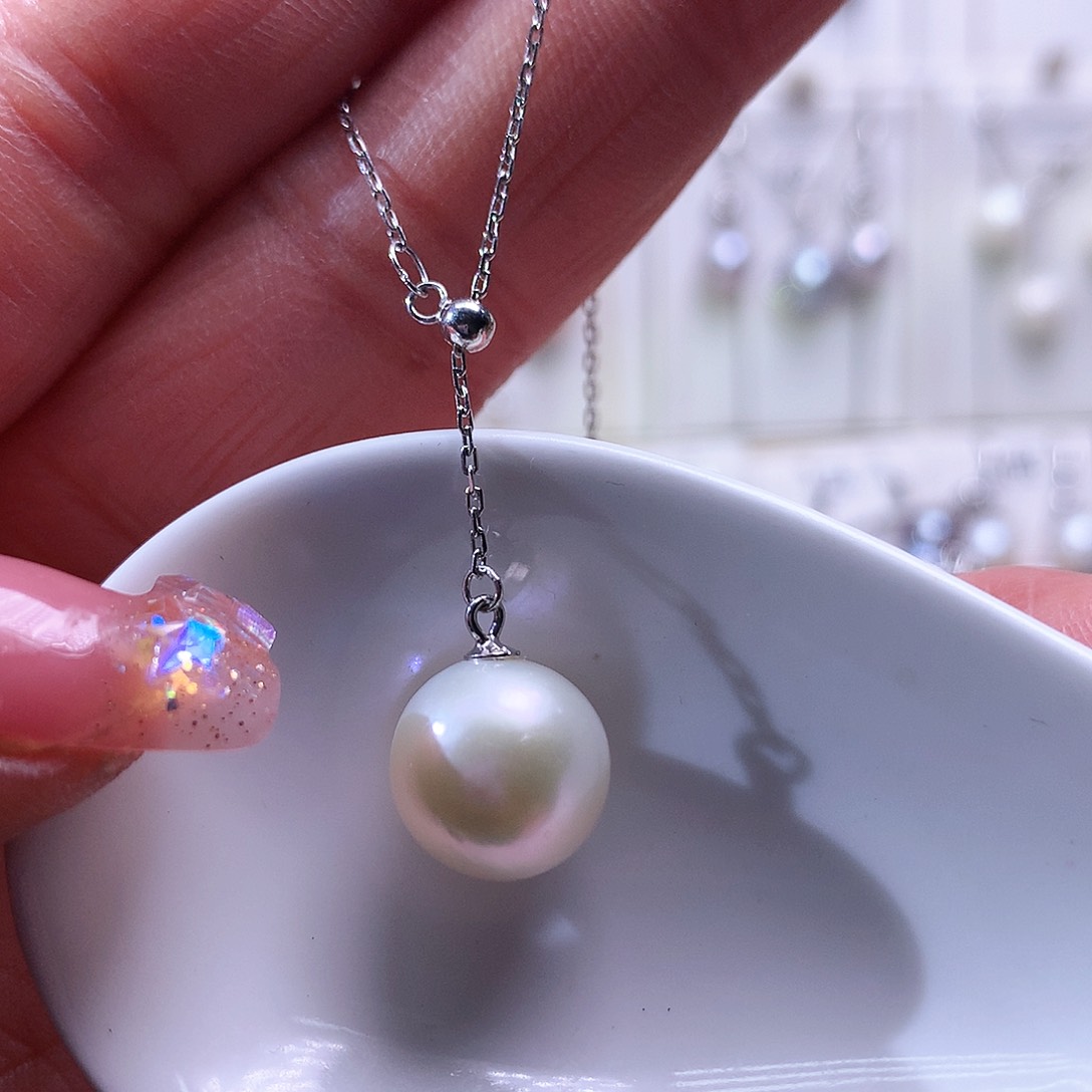 淡水珍珠吊坠(赠链)银S925镶嵌