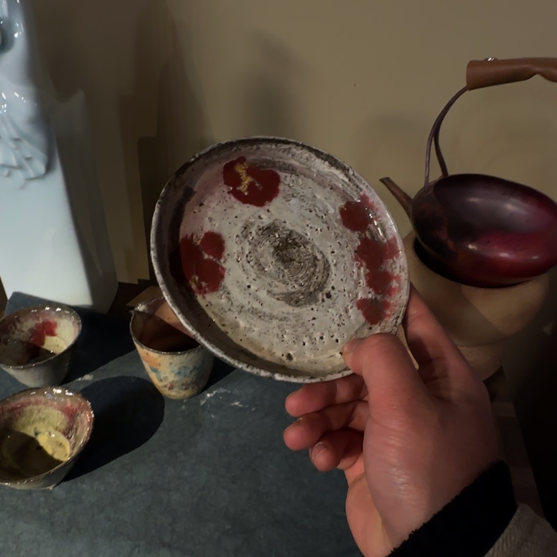 瓷片小*狸微瑕景德镇手作器物