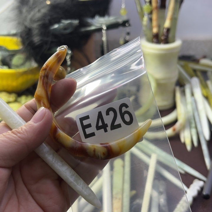 蛇纹石玉发饰合金❤️***